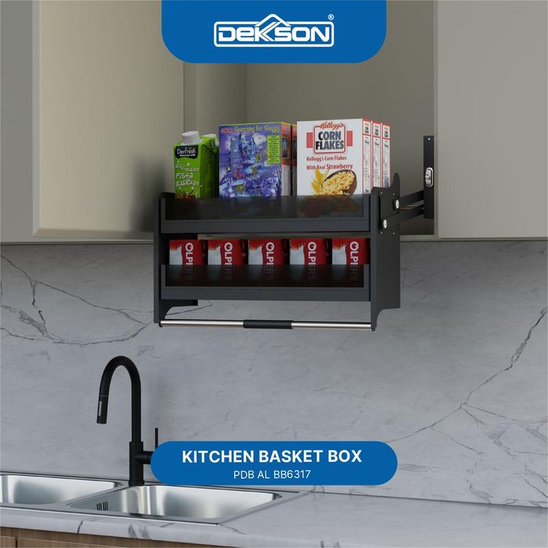 KITCHEN BASKET BOX DEKKSON PDB AL BB6317 800MM GREY 2