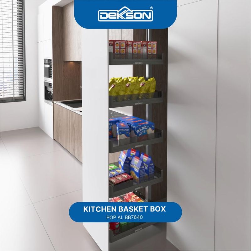 KITCHEN BASKET BOX DEKKSON POP AL BB7640 400MM GREY (3) 2