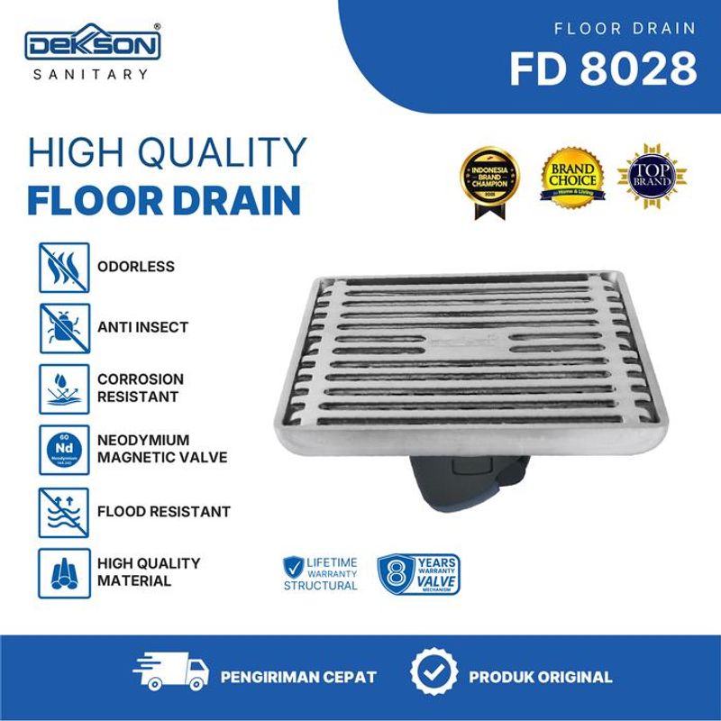 FLOOR DRAIN SUS 304 DEKKSON FD 8028  SSS 2