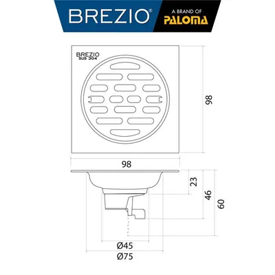 BREZIO FLOOR DRAIN BREZIO 1703 MATTE BLACK 7