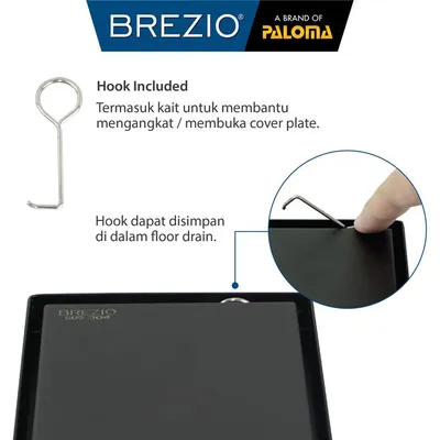 BREZIO FLOOR DRAIN BREZIO 1803 MATTE BLACK 3
