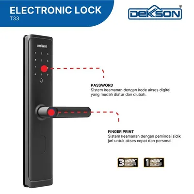 ELECTRONIC LOCK DEKKSON EL T33 GREY 3