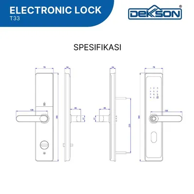 ELECTRONIC LOCK DEKKSON EL T33 GREY 4