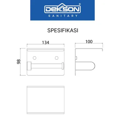 TISSUE + PHONE HOLDER DOUBLE SUS 304 DEKKSON TH 1599 MB 4
