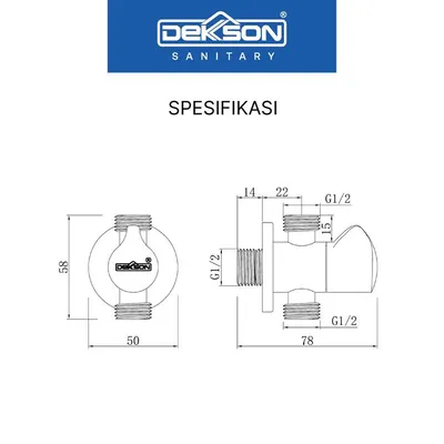 STOP VALVE 2 OUT DEKKSON SV 8009-2 MB 5