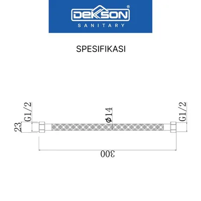 BRAIDED SHOWER HOSE SUS 304 DEKKSON BSH 002HD-400 SSS 3