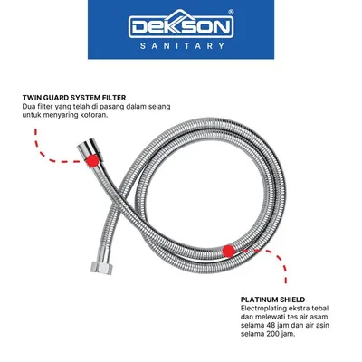 SHOWER FLEXIBLE HOSE SUS 304 DEKKSON SFH 001-1200  CP 2