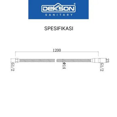 SHOWER FLEXIBLE HOSE SUS 304 DEKKSON SFH 001-1200  CP 3