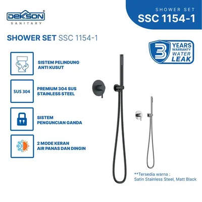 SHOWER SET CONCEALED SUS 304 DEKKSON SSC 1154-1 MB 2