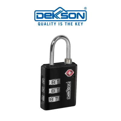 PADLOCK DEKKSON LUGGAGE TSA 3533 SQ BLACK 2