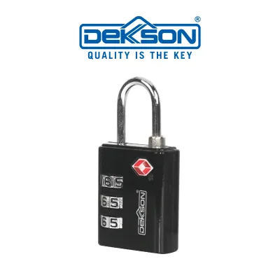 PADLOCK DEKKSON LUGGAGE TSA 3533 SQ BLACK 3