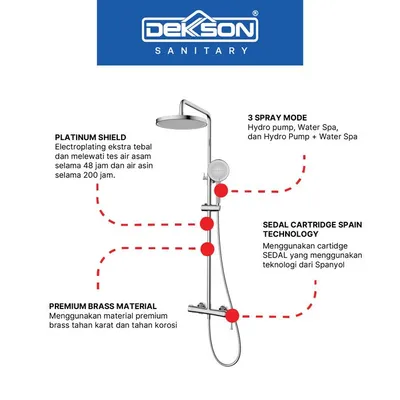 SHOWER SET 3 FUNCTION DEKKSON LYRA SS 2318-3 MB 2