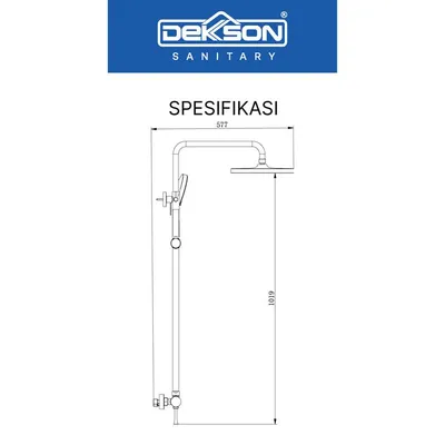 SHOWER SET 3 FUNCTION DEKKSON LYRA SS 2318-3 GM 4