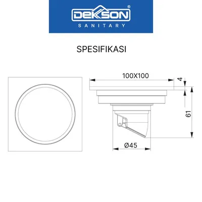 FLOOR DRAIN DEKKSON FD 9808 BR  CP 6