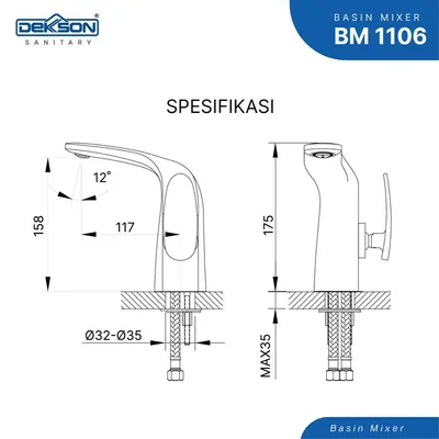 BASIN MIXER DEKKSON BM 1106 MB 5
