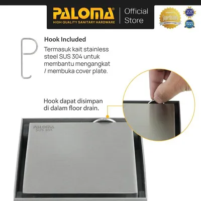 FLOOR DRAIN PALOMA 2201SD SATIN DURASEAL 2