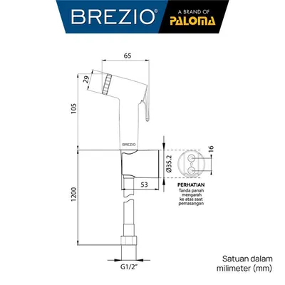 TOILET SHOWER SET BREZIO 2101 CP CHROME 4
