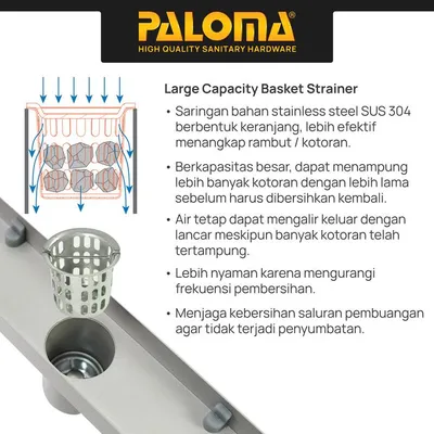 FLOOR DRAIN LINEAR 20CM 5102 SATIN DURASEAL 7