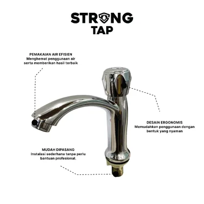 BASIN TAP PLASTIC STRONG TAP BT 1001 CP 3