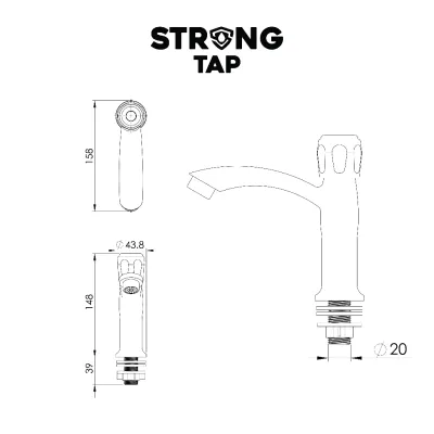 BASIN TAP PLASTIC STRONG TAP BT 1001 CP 4