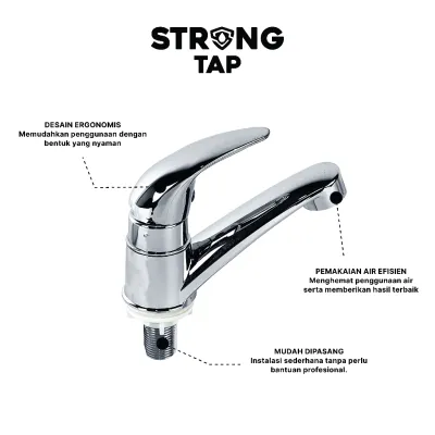 BASIN TAP PLASTIC STRONG TAP BT 8390 CP 2