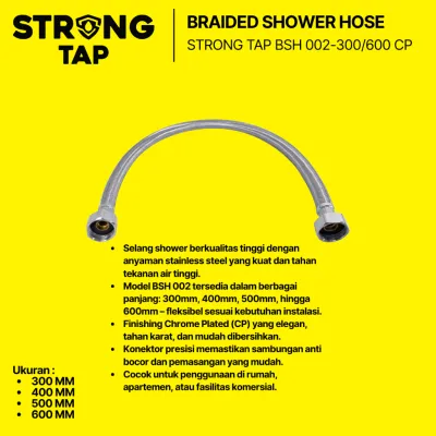 BRAIDED SHOWER HOSE STRONG TAP BSH 002-300 CP 3