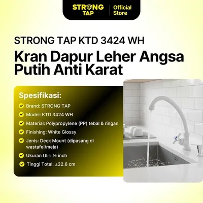 KITCHEN TAP DECK PLASTIC STRONG TAP KTD 3424 WH 2