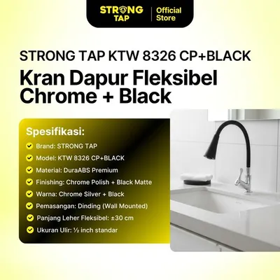 KITCHEN TAP DECK PLASTIC STRONG TAP KTD 8326 CP+BLACK 2