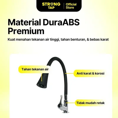 KITCHEN TAP DECK PLASTIC STRONG TAP KTD 8326 CP+BLACK 3