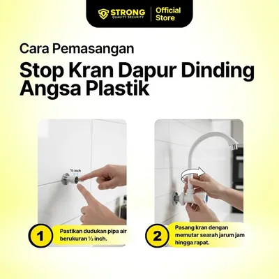 KITCHEN TAP WALL PLASTIC STRONG TAP KTW 1303 WH 3
