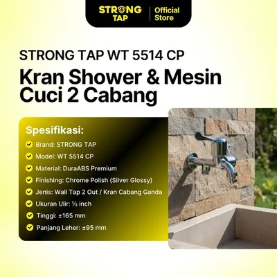 WALL TAP 2 OUT PLASTIC STRONG TAP WT 5514 CP 3