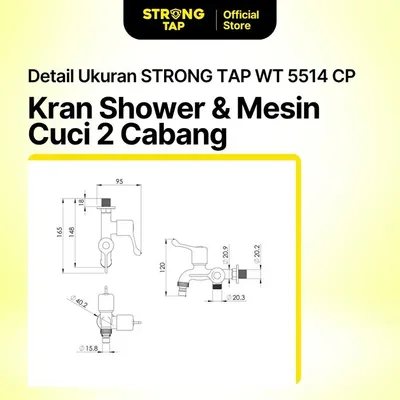 WALL TAP 2 OUT PLASTIC STRONG TAP WT 5514 CP 4