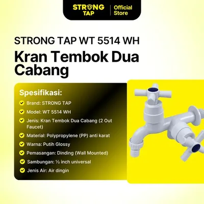 WALL TAP 2 OUT PLASTIC STRONG TAP WT 5514 WH 2
