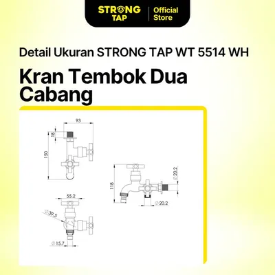 WALL TAP 2 OUT PLASTIC STRONG TAP WT 5514 WH 4