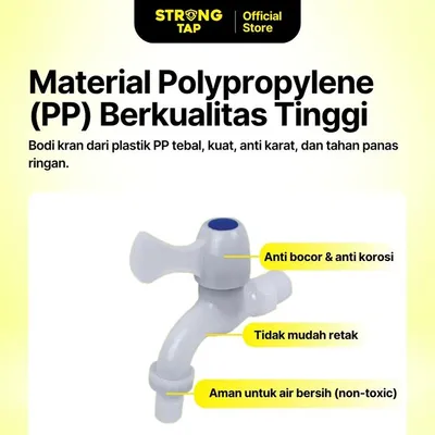 WALL TAP PLASTIC STRONG TAP WT 2001 WH 3