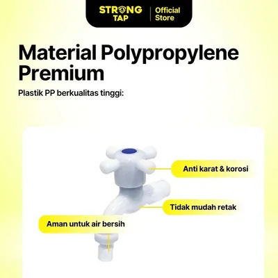 WALL TAP PLASTIC STRONG TAP WT 2002 WH 3