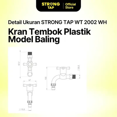 WALL TAP PLASTIC STRONG TAP WT 2002 WH 4