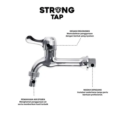 WALL TAP PLASTIC STRONG TAP WT 2004 CP 2