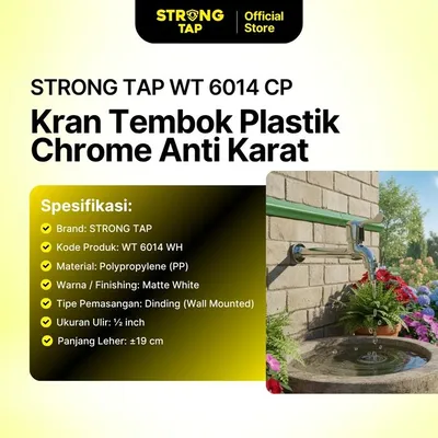 WALL TAP PLASTIC STRONG TAP WT 6014 CP 2
