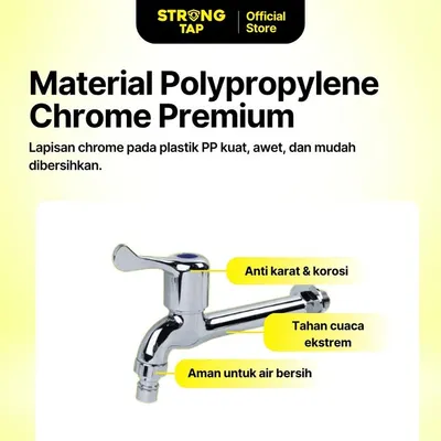WALL TAP PLASTIC STRONG TAP WT 6014 CP 3