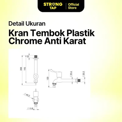 WALL TAP PLASTIC STRONG TAP WT 6014 CP 4