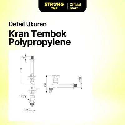 WALL TAP PLASTIC STRONG TAP WT 6014 WH 4