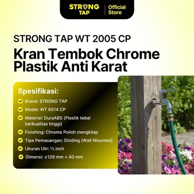 WALL TAP PLASTIC STRONG TAP WT 6514 CP 2