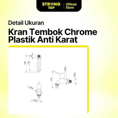 WALL TAP PLASTIC STRONG TAP WT 6514 CP 4