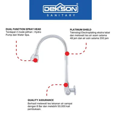 KITCHEN TAP WALL 2 OUT DEKKSON KTW 1002-2 CP 2