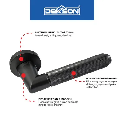 HANDLE DEKKSON LUXURIOUS LHR L8410 GUN METAL 3