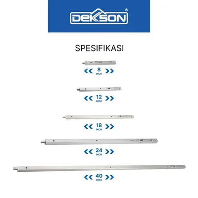FLUSH BOLT DEKKSON FB 040 8 INCH BLACK PEARL 3