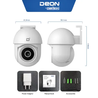 DEON SMART OUTDOOR PTZ CAM  WHITE 2