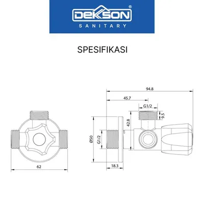 STOP VALVE 3 OUT DEKKSON SV 1138 MB 3