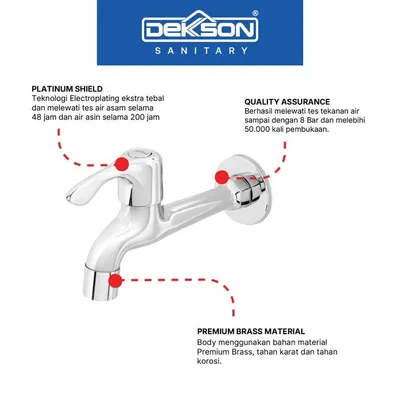 WALL TAP LONG DEKKSON WT 1202L  CP 2